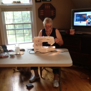 Catherine's sewing station!