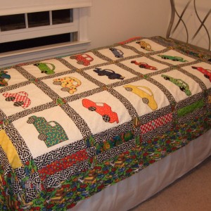 Here it is - Cooper\'s bedspread for his new room!