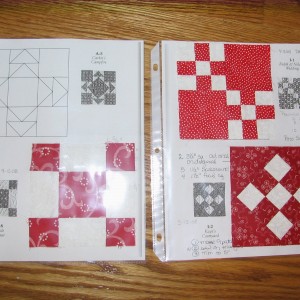 Red and White PRACTICE BLOCKS for Dear Jan