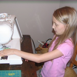 Sarah sewing