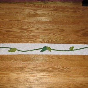 One Section of my Border with Vines and Appliqued Leaves