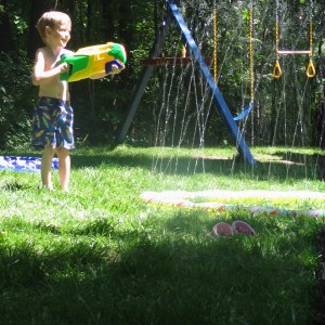Cooper and the water gun
