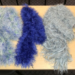 Knitted Scarves and Face cloth