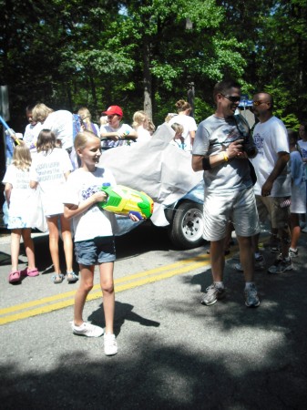 Sarah and her wild water gun!