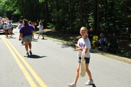 Sarah's Swim Team was in the parade