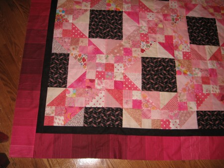 Borders on Pepto Chattanooga Choo Choo Quilt