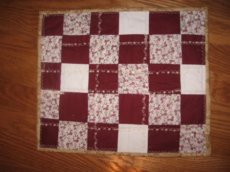 Back of Sarah's 2nd Cat Quilt
