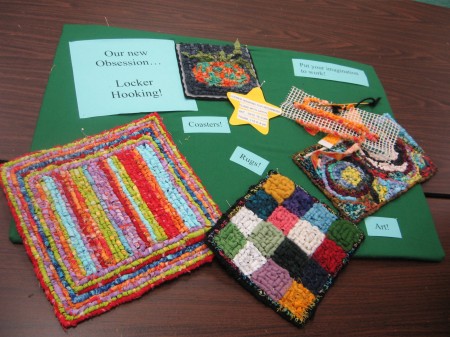 I am making the PUMPKIN candle mat at the top of the display board