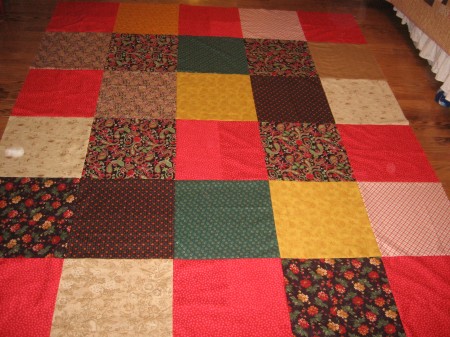 Back of Christmas Lights Quilt