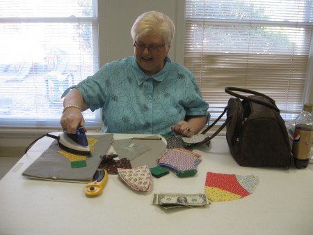 Patsy is working on her THIRTIES SOMETHING blocks