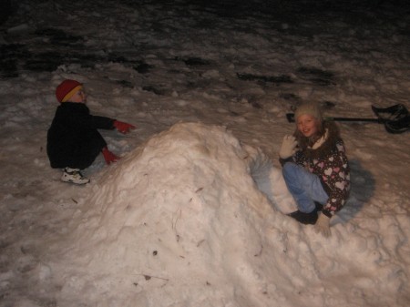 Igloo at night