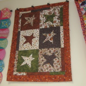 Catherine's STAR QUILT - she 's teaching the class