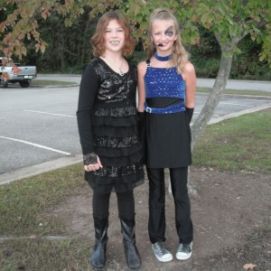 Sarah and Meredith at school
