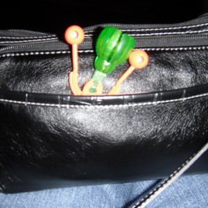 Mr. Clicker went to the dance - he stayed in my purse!