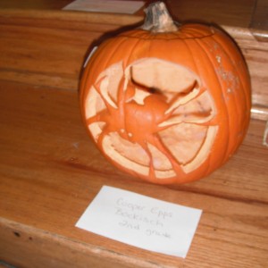 Cooper made the SPIDER PUMPKIN