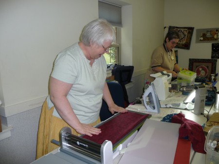 CATHY CUTTER getting ready to make 1 1/2" strips