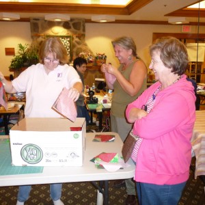 Sandie and Sara  Won Apple Blocks