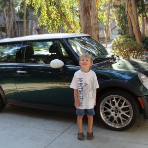 cooper-and-cooper-car Cooper beside the MINI COOPER
