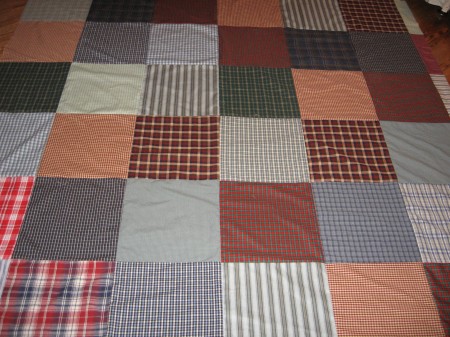 Back of Joey's Forever Plaid Quilt