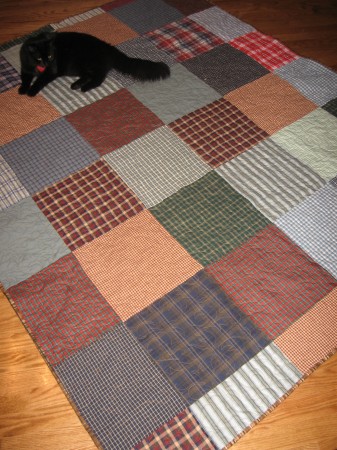 Back of Joey's Forever Plaid Quilt