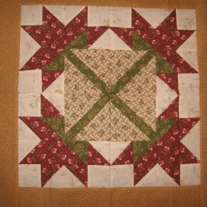 Four large flower blocks with border