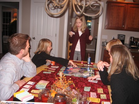 Nanna won the Monopoly Game - post dinner