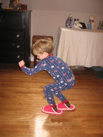 Cooper LOVES the SKATING SHOES!