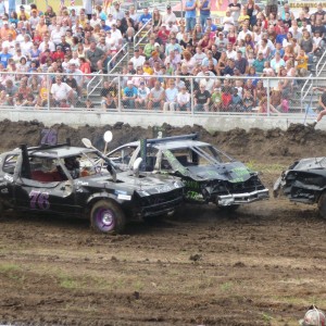 Demolition in Process - Look how smashed up these cars are!