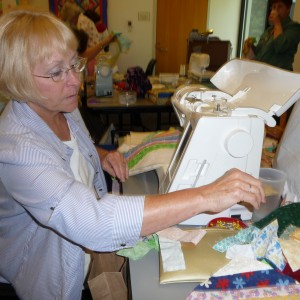 Some of us top-stitched the sashing....