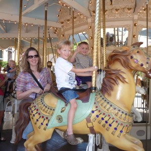 merry-go-round-christi-cooper-and-james Christi, Cooper (5) and James (5)