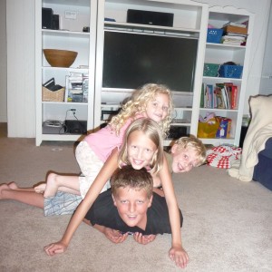 pile-of-kids-small William, Sarah, Shirley Anne and Vincent in the PILE UP