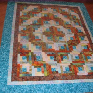 Hawaiian Ohana Log Cabin Quilt