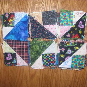 SCRAPPY - Step 2 142 Half Square Triangle Four Patch 3 1/2\" squares