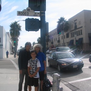 Brennan, Collin and Grandma SAO on Rodeo Drive