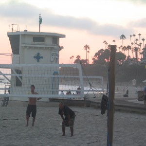 Lighthouse and Palm Trees in Laguna Beach