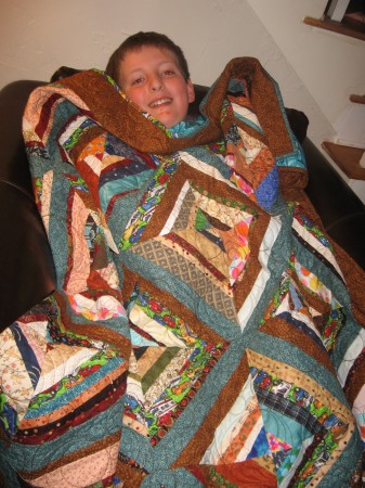 William with LOST ON THE ROAD AGAIN QUILT
